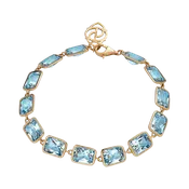 Blue Topaz Emerald Cut Bracelet