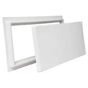 12" x 32" White Non-Louvered Crawl Space Door