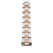 3 Link Two Tone Rose Gold & Steel Bracelet - Model 1-SS3TRG