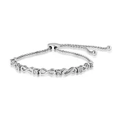 .07 ct. tw. Diamond Infinity Bolo Bracelet with Miracle Plating in Sterling Silver - YB-90010SS