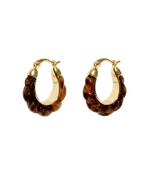 Alani Hoop Earrings in Tortoise