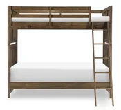 0832 Summer Camp LK Complete Twin Over Twin Bunk Bed Brown Finish