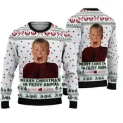 90s Home Alone Christmas Ugly Sweater, Retro Xmas Movie, Kevin McCallister, Ya Filthy Animal, Wet Bandits