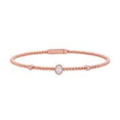 0.23CT Diamond Oval and Round Bangle