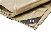 07' x 30' Heavy Duty Premium Tan Poly Tarp (6'6" x 29'6")