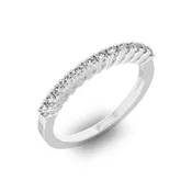 14KT 0.33CT Prong Set Round Stone Wedding Band