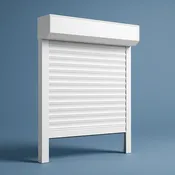Electric Rolling Security Shutter — 38mm Hardwired Motor, White