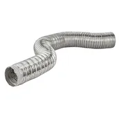 6″ x 8′ Flexible Semi-Rigid Aluminum Duct – One End Crimped
