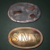 Belt Buckle SNY led filled 3 piece back