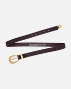 Adrie Skinny Belt w/Horseshoe Buckle