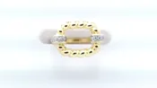 Diamond and Gold Rope Ring