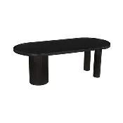Bloomington Solid Wood Black Dining Table