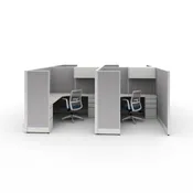 6' x 8' Cubicles - Global Compile 4-Person Station (ATWPOP144)