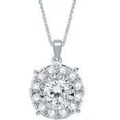 0.26 ct Diamond Pendant in 14K White Gold