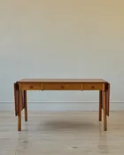 1950s Danish Oak + Teak Desk by Poul Volther