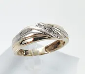 10k Multi-Tone Gold Natural Round Brilliant Diamond Mens Wedding Band Ring