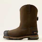 Ariat Boots, 10 Inch Stump Jumper Pull-On BOA Waterproof Composite Toe Work Boot, 10048061,  IRON COFFEE