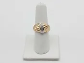 0.08cttw Diamond 18k Yellow Gold Ring 7.1g Size 7.5 Vc0226plrmia