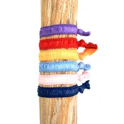 6 Pack Solid Exotic Hair Ties