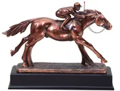 12.5'' x 10.5'' jockey sculpture