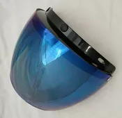 02-212 3 Snap Flip Shield - Hard Coated Blue Mirror