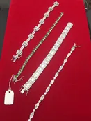 Sterling Silver bracelets with CZ stones.