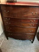 4 Drawer Mahogany Chest as is