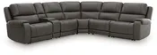 5Z-Harrenhurst - 6-Piece Power Reclining Sectional With Storage  Console - Anchor