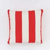 18" Pillow - 68 Cabana Stripe Cherry - knife edge