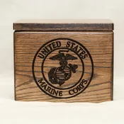 Standard Military Wood Urn –  Oak Dark Walnut Stain
