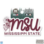 3.5" Floral MSU Sticker