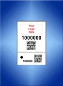 2-Part QR Code Valet Ticket 1,000 #VT2AQR