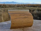 8″ Round EverLog Siding Sample – Classic Gold