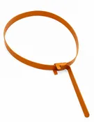 1/2" x 24" Stainless Steel Band - Brown | Color-Coded Iron Recertification Strap