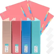 Yoobi 2 Inch Binder & 8-Tab Divider Set