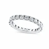 1.7 carats Titanium Lab Diamond Eternity Band