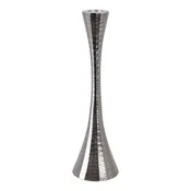 10" Etched Metal Taper Holder, Silver