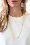 28" Gold Italian Figaro Chain Necklace