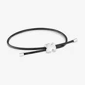 12 mm silver and rubber bear Bracelet TOUS Bold Motif