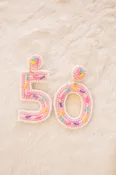 50 Birthday Beaded Earrings