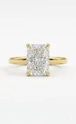 14kt Yellow Gold 3ct Lab Grown TWD Classic Engagment Ring