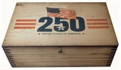 250th U.S.A. ANNIVERSARY FLAG ART DESK BOX