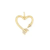 Adina Reyter Diamond Arrow Heart Hinged Charm