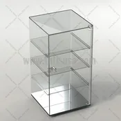 1109-B  Revolving Square Acrylic Showcase (Removable Shelf)