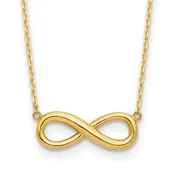 14k Polished Infinity Pendant Necklace