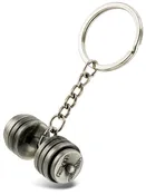 Antique Finish Stack Plate Dumbbell Key Chain Phil 4:13