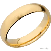 5 mm wide Domed 14K Yellow Gold band.