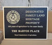 Designated Family Land Heritage Property Plaques