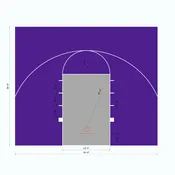 Basketball Court Floor, 36×30, Kit, Outdoor / Indoor