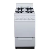 20 Inch Gas Range Electronic Ignition Sparkling Porcelain 4" Backguard